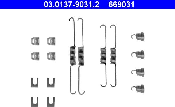 ATE 03.0137-9031.2 - Accessori, freno a tamburo www.autoricambit.com