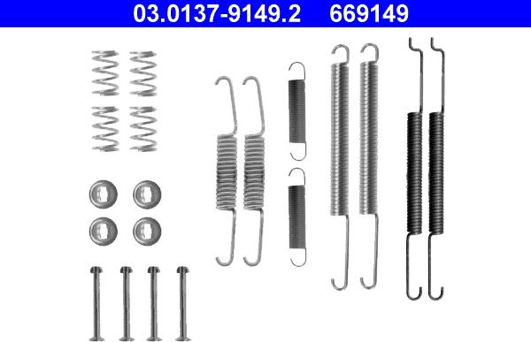 ATE 03.0137-9149.2 - Accessori, freno a tamburo www.autoricambit.com