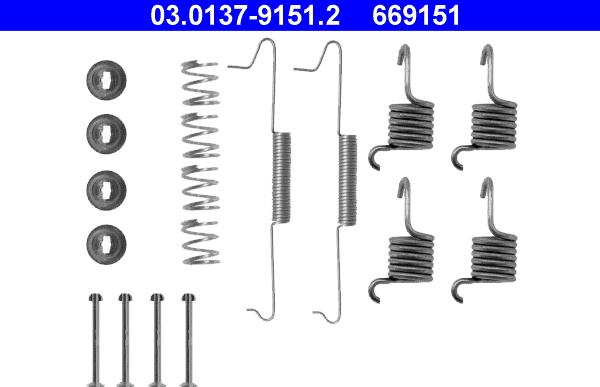 ATE 03.0137-9151.2 - Accessori, freno a tamburo www.autoricambit.com