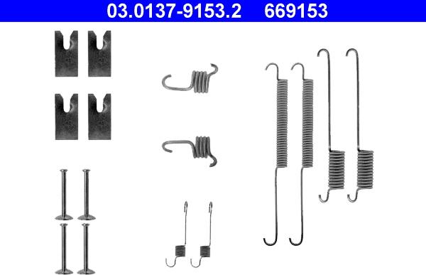 ATE 03.0137-9153.2 - Accessori, freno a tamburo www.autoricambit.com