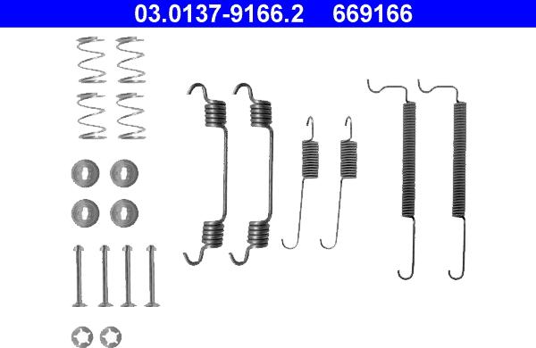 ATE 03.0137-9166.2 - Accessori, freno a tamburo www.autoricambit.com