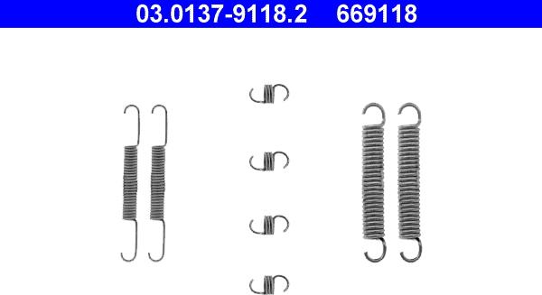 ATE 03.0137-9118.2 - Accessori, freno a tamburo www.autoricambit.com