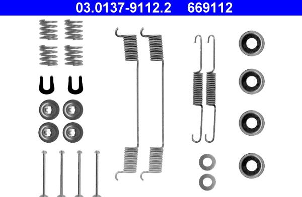 ATE 03.0137-9112.2 - Accessori, freno a tamburo www.autoricambit.com