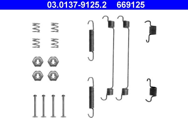 ATE 03.0137-9125.2 - Accessori, freno a tamburo www.autoricambit.com