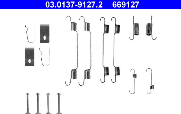 ATE 03.0137-9127.2 - Accessori, freno a tamburo www.autoricambit.com