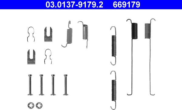 ATE 03.0137-9179.2 - Accessori, freno a tamburo www.autoricambit.com