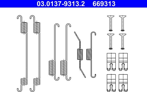 ATE 03.0137-9313.2 - Accessori, freno a tamburo www.autoricambit.com