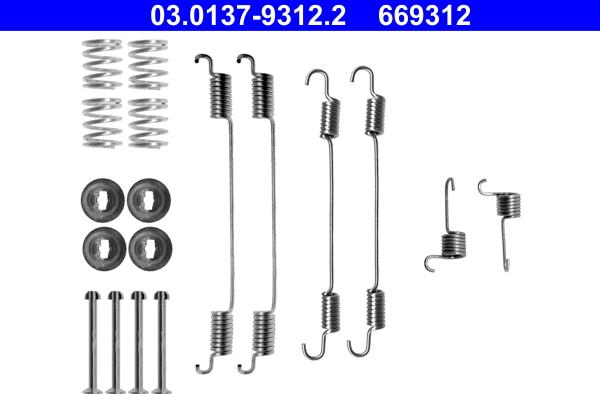 ATE 03.0137-9312.2 - Accessori, freno a tamburo www.autoricambit.com