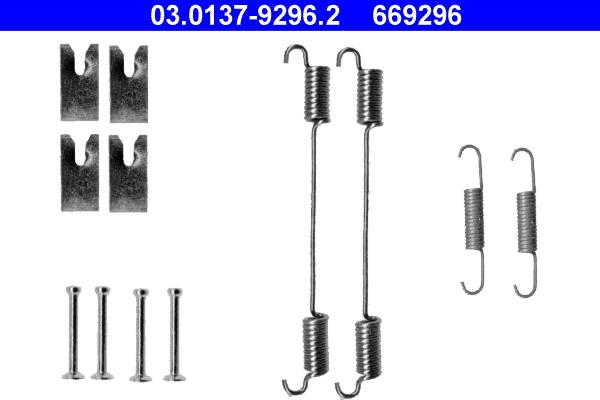 ATE 03.0137-9296.2 - Accessori, freno a tamburo www.autoricambit.com