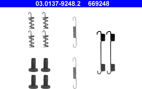 ATE 03.0137-9248.2 - Kit accessori, Ganasce freno stazionamento www.autoricambit.com