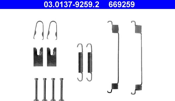 ATE 03.0137-9259.2 - Accessori, freno a tamburo www.autoricambit.com