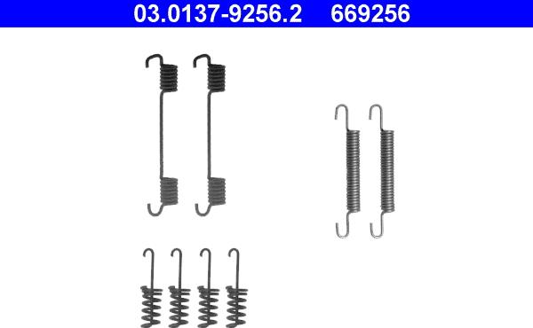 ATE 03.0137-9256.2 - Kit accessori, Ganasce freno stazionamento www.autoricambit.com