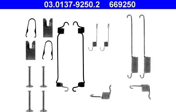 ATE 03.0137-9250.2 - Accessori, freno a tamburo www.autoricambit.com