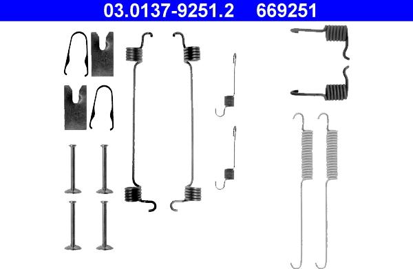 ATE 03.0137-9251.2 - Accessori, freno a tamburo www.autoricambit.com