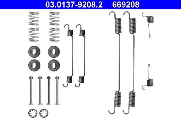 ATE 03.0137-9208.2 - Accessori, freno a tamburo www.autoricambit.com