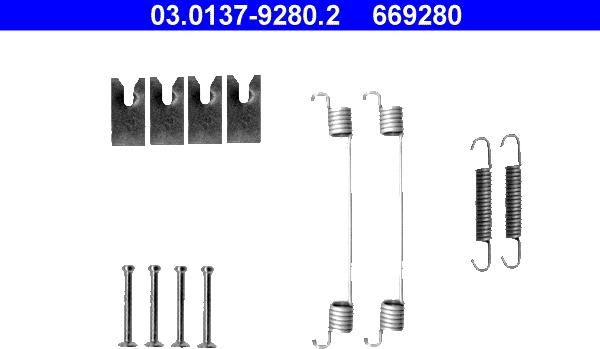 ATE 03.0137-9280.2 - Accessori, freno a tamburo www.autoricambit.com