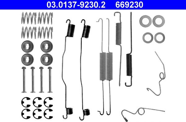 ATE 03.0137-9230.2 - Accessori, freno a tamburo www.autoricambit.com