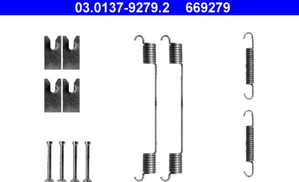 ATE 03.0137-9279.2 - Accessori, freno a tamburo www.autoricambit.com