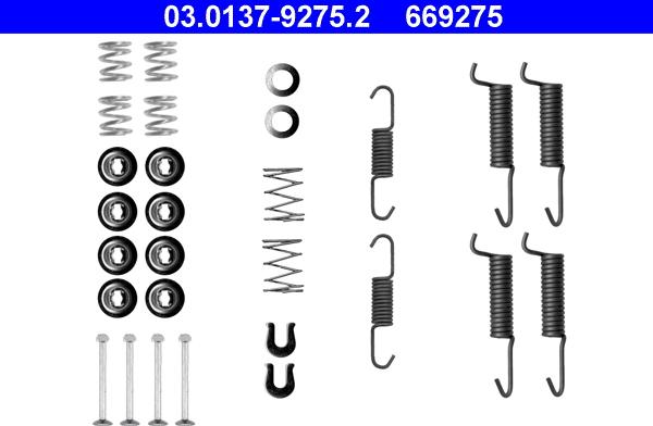 ATE 03.0137-9275.2 - Kit accessori, Ganasce freno stazionamento www.autoricambit.com