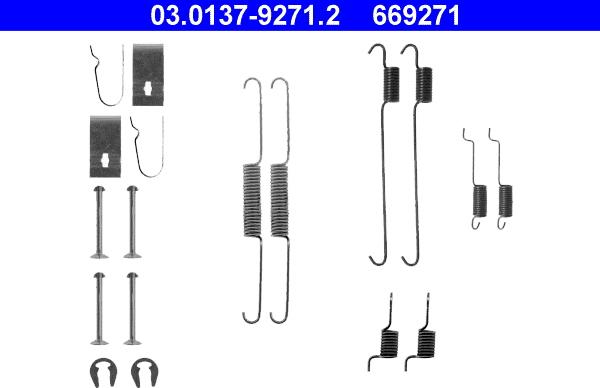 ATE 03.0137-9271.2 - Accessori, freno a tamburo www.autoricambit.com