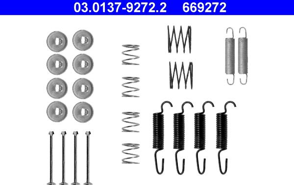 ATE 03.0137-9272.2 - Kit accessori, Ganasce freno stazionamento www.autoricambit.com