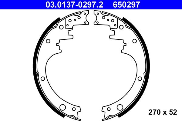 ATE 03.0137-0297.2 - Kit freno, freni a tamburo www.autoricambit.com