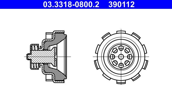 ATE 03.3318-0800.2 - Kit riparazione, cilindro maestro del freno www.autoricambit.com