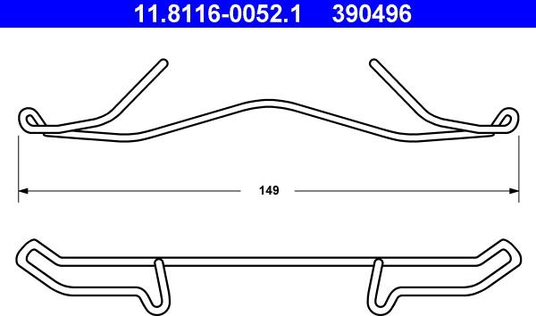 ATE 11.8116-0052.1 - Molla, Pinza freno www.autoricambit.com