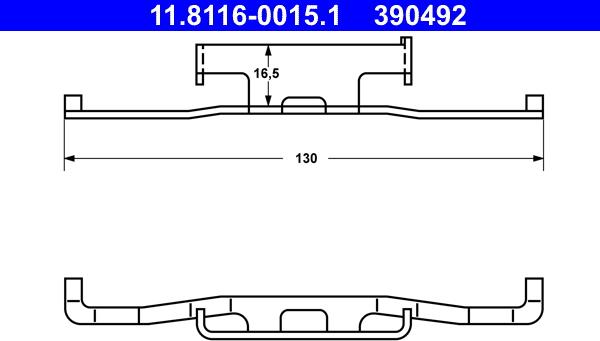 ATE 11.8116-0015.1 - Molla, Pinza freno www.autoricambit.com