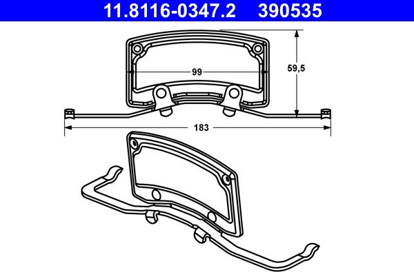 ATE 11.8116-0347.2 - Molla, Pinza freno www.autoricambit.com