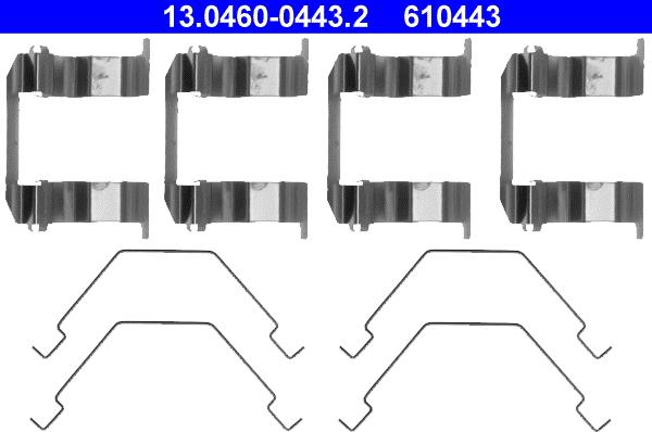 ATE 13.0460-0443.2 - Kit accessori, Pastiglia freno www.autoricambit.com