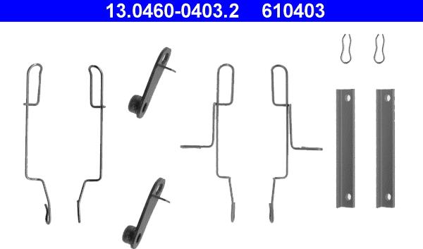 ATE 13.0460-0403.2 - Kit accessori, Pastiglia freno www.autoricambit.com