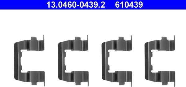 ATE 13.0460-0439.2 - Kit accessori, Pastiglia freno www.autoricambit.com