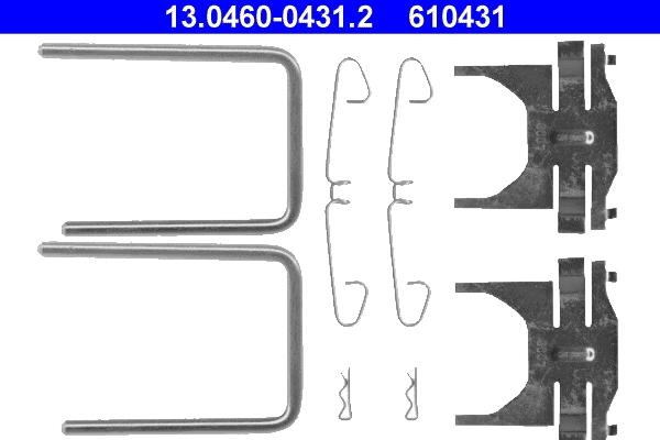 ATE 13.0460-0431.2 - Kit accessori, Pastiglia freno www.autoricambit.com