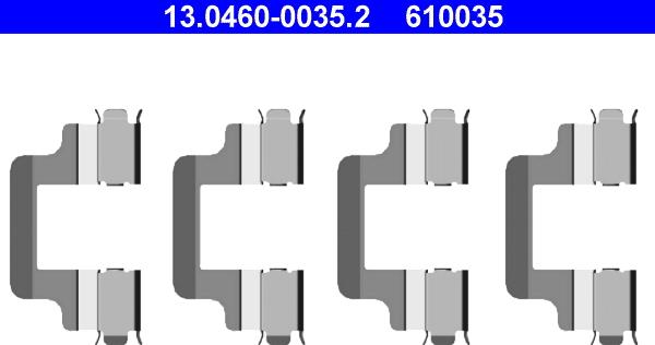 ATE 13.0460-0035.2 - Kit accessori, Pastiglia freno www.autoricambit.com