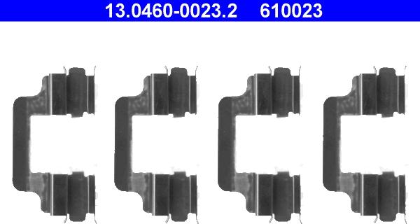 ATE 13.0460-0023.2 - Kit accessori, Pastiglia freno www.autoricambit.com