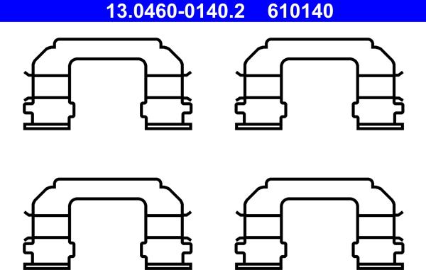 ATE 13.0460-0140.2 - Kit accessori, Pastiglia freno www.autoricambit.com