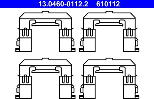 ATE 13.0460-0112.2 - Kit accessori, Pastiglia freno www.autoricambit.com