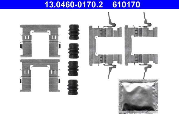 ATE 13.0460-0170.2 - Kit accessori, Pastiglia freno www.autoricambit.com