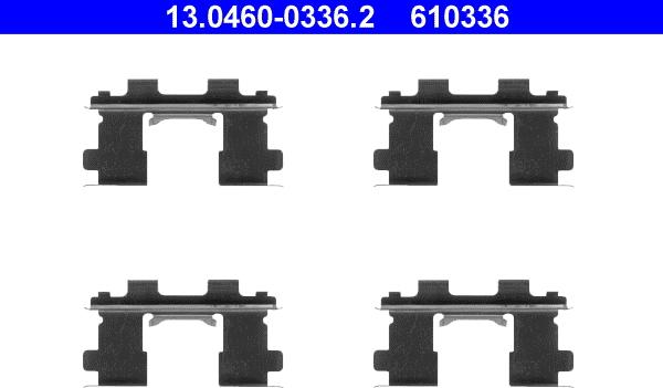 ATE 13.0460-0336.2 - Kit accessori, Pastiglia freno www.autoricambit.com