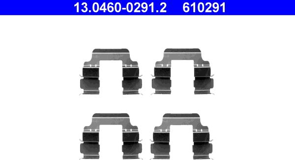 ATE 13.0460-0291.2 - Kit accessori, Pastiglia freno www.autoricambit.com