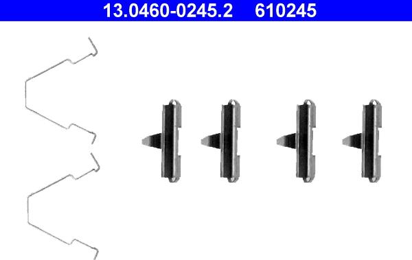 ATE 13.0460-0245.2 - Kit accessori, Pastiglia freno www.autoricambit.com