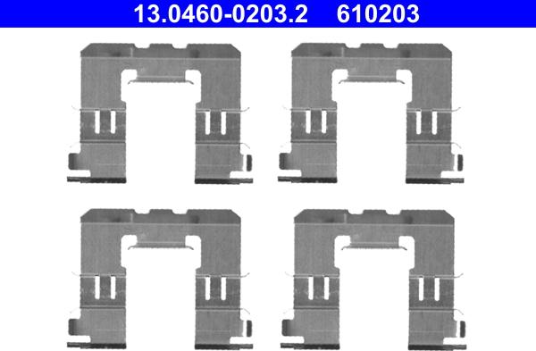 ATE 13.0460-0203.2 - Kit accessori, Pastiglia freno www.autoricambit.com