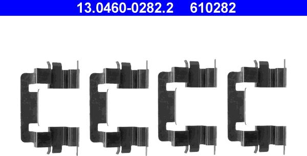 ATE 13.0460-0282.2 - Kit accessori, Pastiglia freno www.autoricambit.com