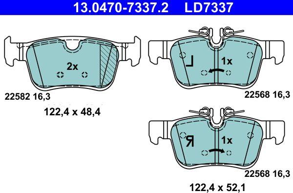 ATE 13.0470-7337.2 - Kit pastiglie freno, Freno a disco www.autoricambit.com