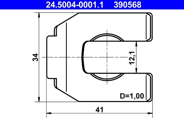 ATE 24.5004-0001.1 - Supporto, Flessibile freno www.autoricambit.com