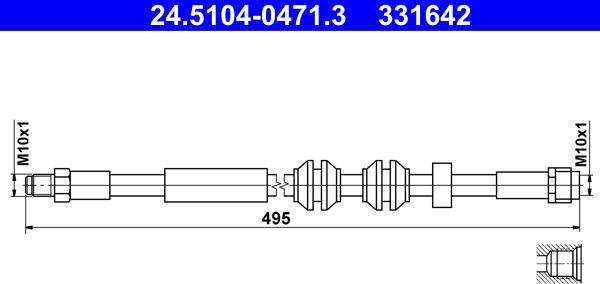 ATE 24.5104-0471.3 - Flessibile del freno www.autoricambit.com