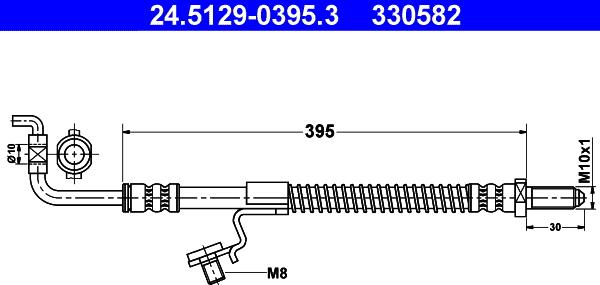 ATE 24.5129-0395.3 - Flessibile del freno www.autoricambit.com