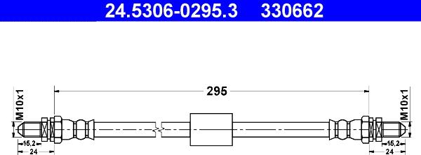 ATE 24.5306-0295.3 - Flessibile del freno www.autoricambit.com