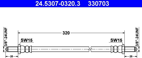 ATE 24.5307-0320.3 - Flessibile del freno www.autoricambit.com